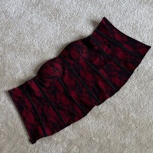 Nicolette Red and Black Bustier